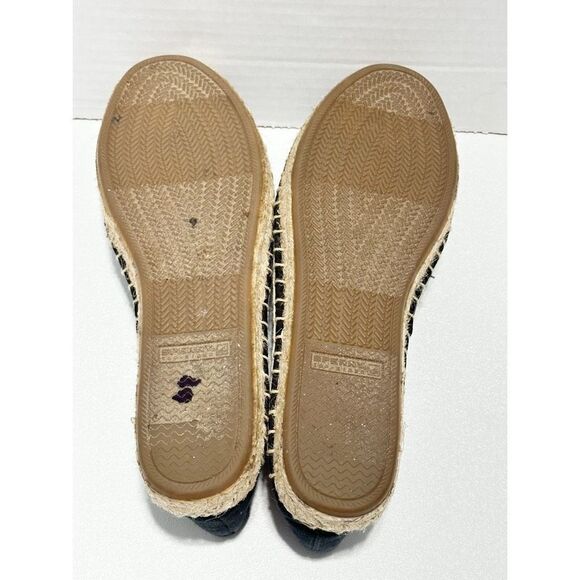 Sperry Katama Cape Tribal Print Espadrille Slip‎ On Flats Black White Women’s 8 - Picture 5 of 8